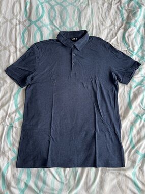 H&M Men's Dark Navy Blue Polo Shirt